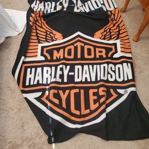 Harley Davidson fleece blanket